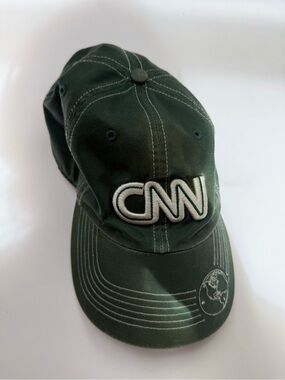 Vintage CNN Logo Dark Green Baseball Hat